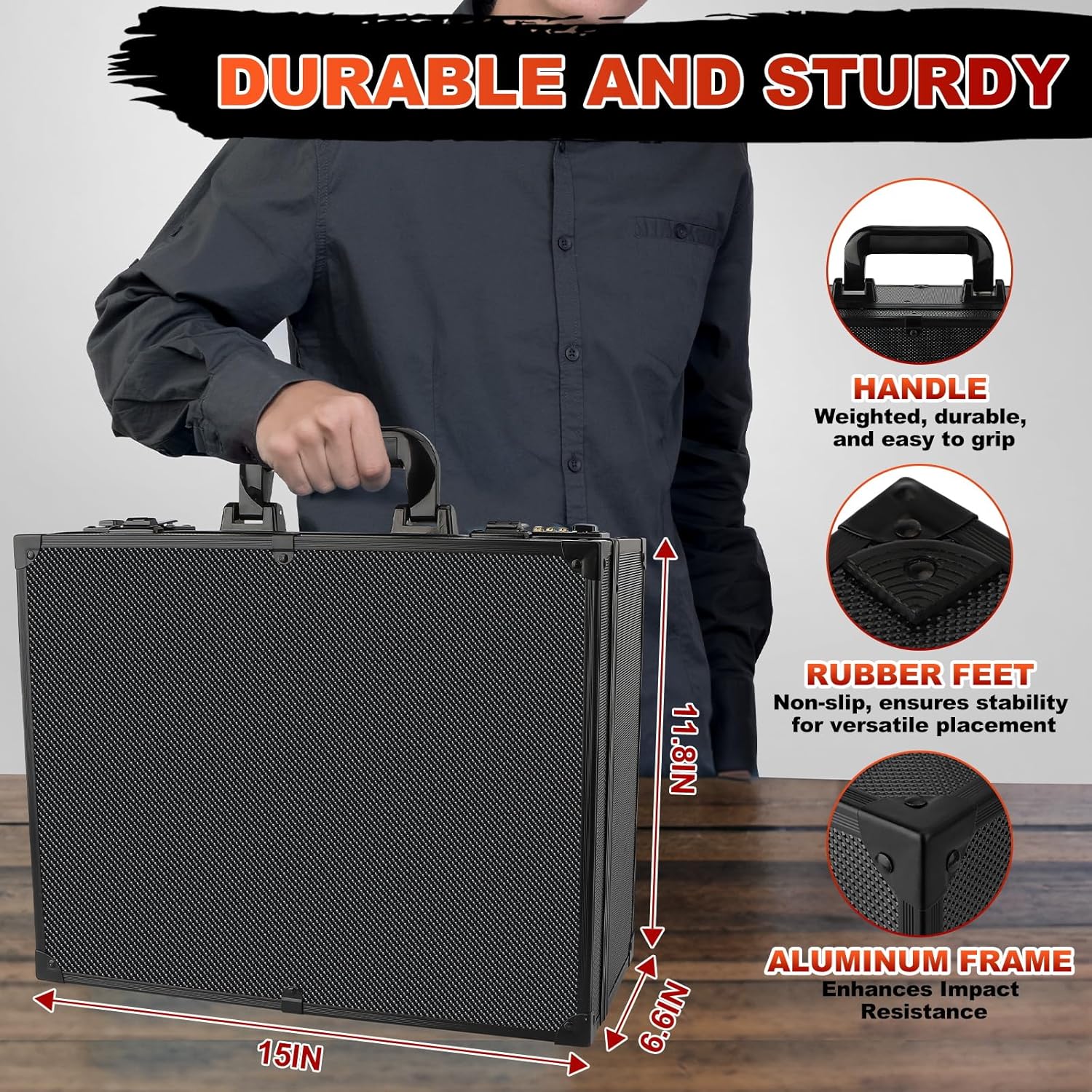 Graded Card Storage Box, Holds 170  PSA/GMA Slabs or 680  Toploaders, 4-Row Trading Card Storage Boxes for Sports Cards Fits 3x4 35pt Cards (Pure Black)